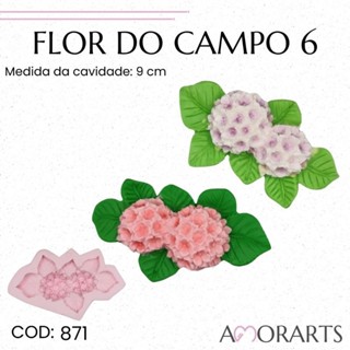 Molde de silicone Flor do Campo 6--CÓD 871