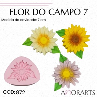 Molde de silicone Flor do Campo 7--CÓD 872