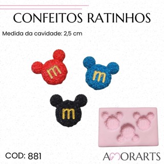 Molde de silicone Confeitos Ratinhos-- CÓD 881
