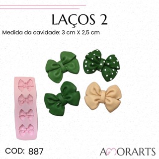 Molde de silicone Laço 2--CÓD 887