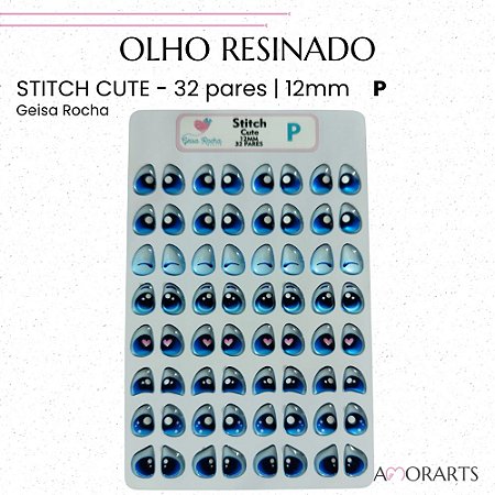 Olho resinado GR Stitch Cute P --32 Pares
