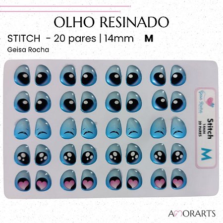 Olho resinado GR Stitch M --20 Pares