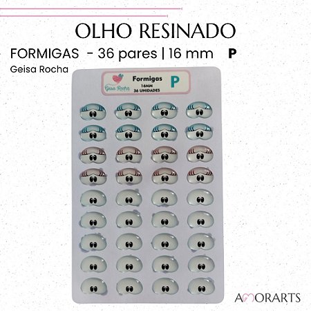 Olho resinado GR Formigas P --36 Pares