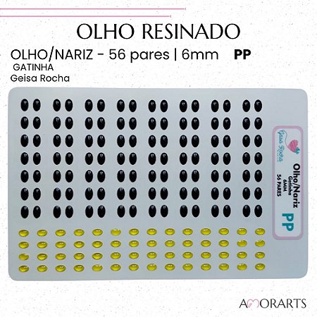 Olho/Nariz Gatinha resinado GR PP-- 56 Pares