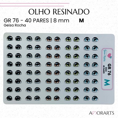 Olho resinado GR 76 M -- 40 Pares