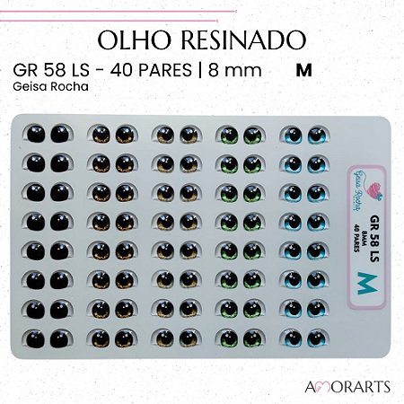 Olho resinado GR 58 LS M -- 40 Pares