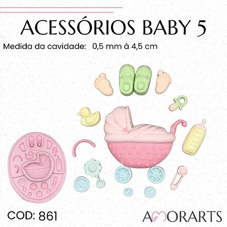 Molde de silicone Acessórios Baby 5 -- CÓD 861