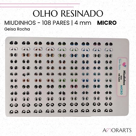 Olho resinado GR Miudinhos Micro --108 Pares
