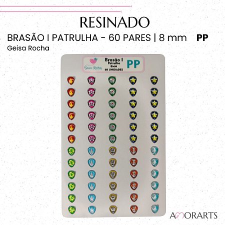 Brasão resinado GR Patrulha Canina l PP --60 Unidades