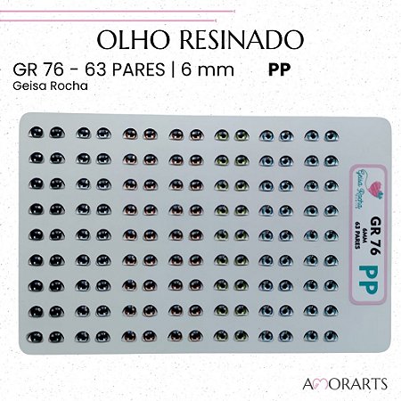 Olho resinado GR 76 PP -- 63 Pares