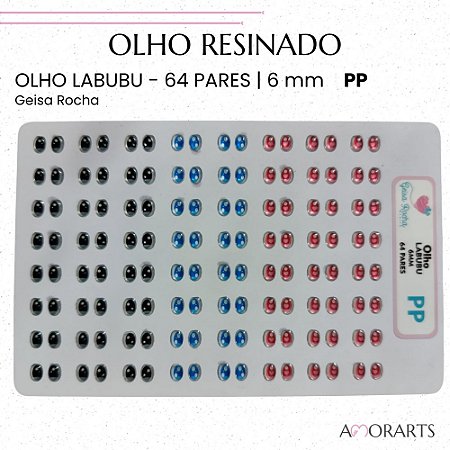 Olho resinado GR Labubu PP -- 64 Pares