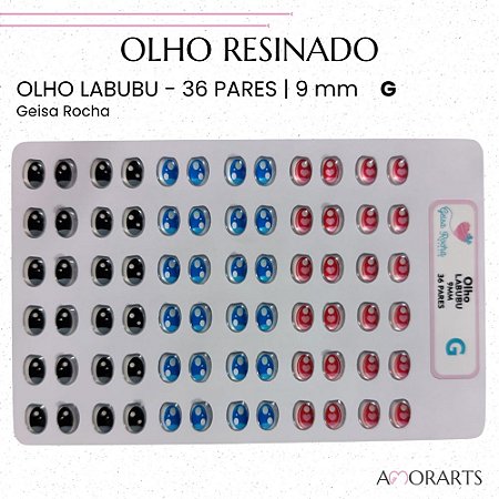 Olho resinado GR Labubu G --36 Pares