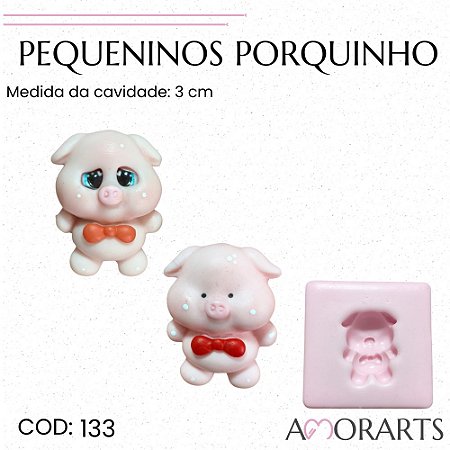 Molde de silicone Pequeninos Porquinho -- CÓD 133