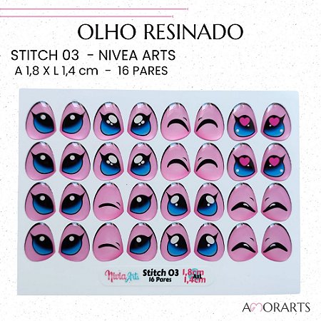 Olho resinado Nivia Art's Angel 03-- 16 Pares