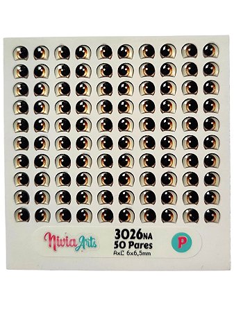 Olho resinado Nivia Art's 3026NA P -- 50 Pares