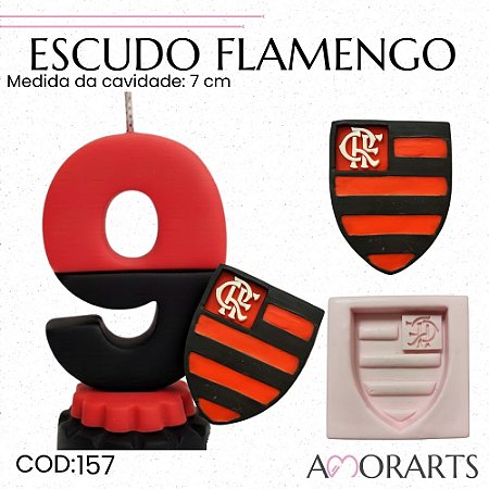 Molde de silicone Escudo Flamengo --CÓD 157
