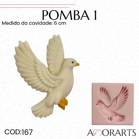 Molde de silicone Pomba 1--CÓD 167