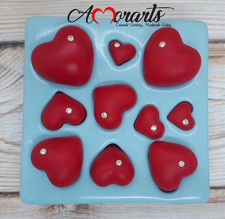 Molde Corações Fofos