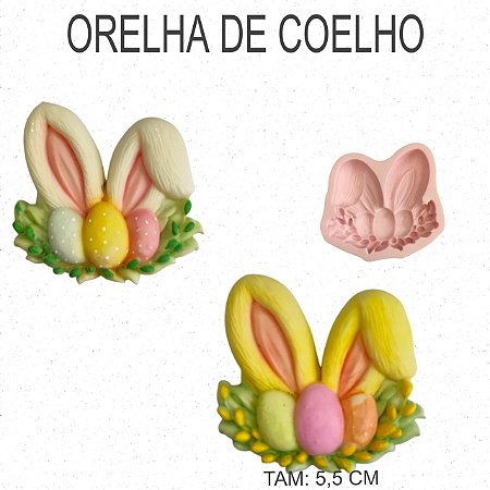 Molde de silicone Orelha de Coelho --CÓD 173