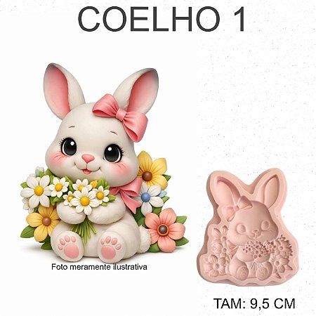 Molde de silicone Coelho 1 --CÓD 177