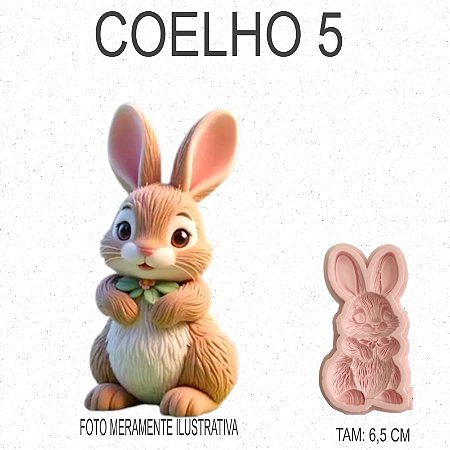 Molde de silicone Coelho 5 --CÓD 179