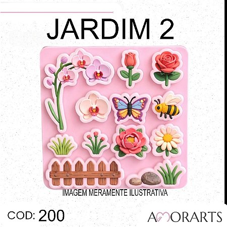 Molde de silicone Jardim 2 -- CÓD 200