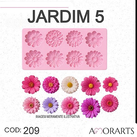 Molde de silicone Jardim 5 --CÓD 209