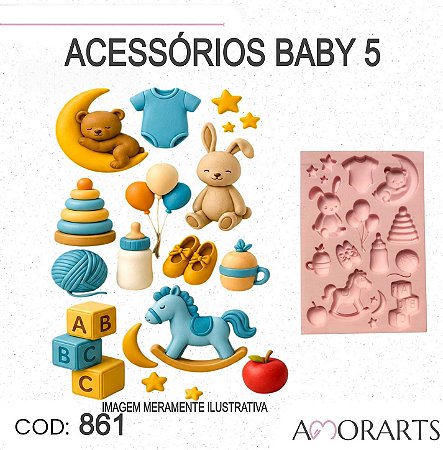 Molde de silicone Acessórios Baby 5--CÓD 861