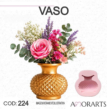 Molde de silicone Vaso --CÓD 224