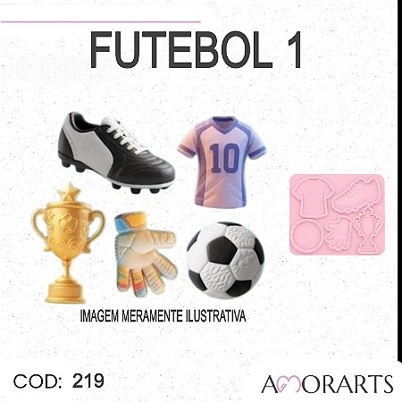 Molde de silicone Futebol 1 --CÓD 219