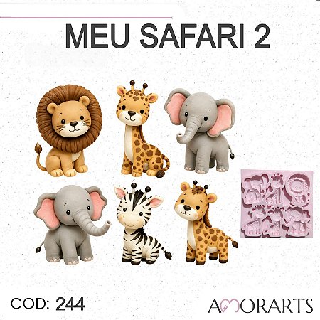 Molde de silicone Meu Safari 2 --CÓD 244