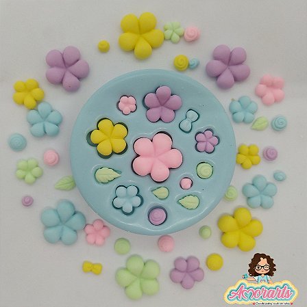 Molde Flores para Apliques--CÓD 217