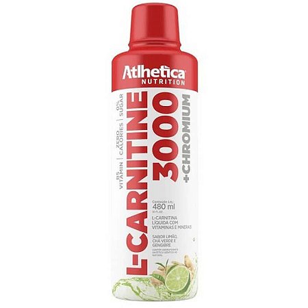 L-Carnitine 3000 + Chromium (480ml) Atlhetica Nutrition