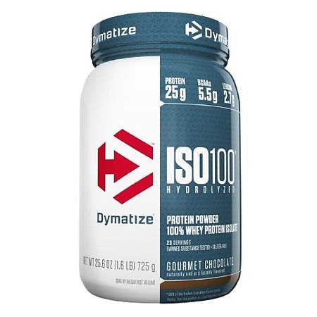 ISO 100 Whey Protein Isolado 100% Hidrolisado (725g) Dymatize | B2S - B2S  DISTRIBUIDORA