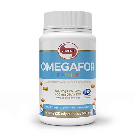 Omega 3  Omegafor Family EPA 600mg + DHA 400mg (120 Caps) Vitafor