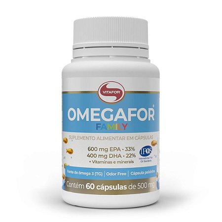 Omega 3 Omegafor Family EPA 600mg + DHA 400mg (60 Caps) Vitafor