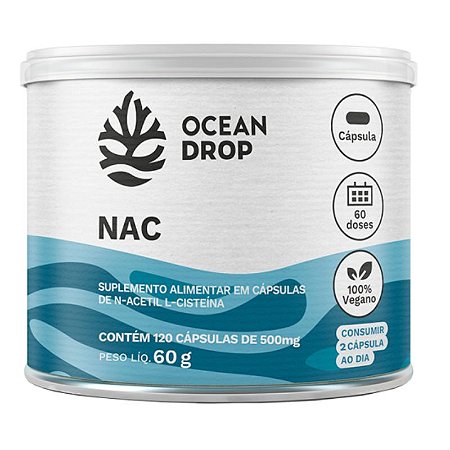 Nac N Acetilcisteína N Acetil (120 Caps) Ocean Drop
