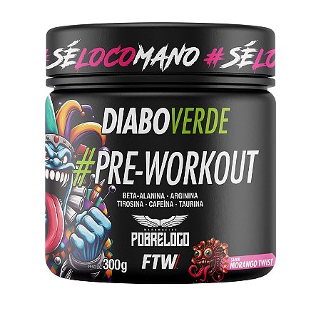 Pre-Workout Pobreloco Diabo Verde  (300g) FTW