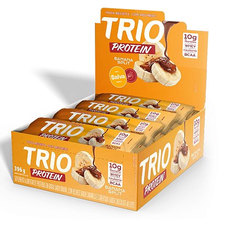Barra De Proteína (Caixa c/ 12un de 33g) Trio Protein