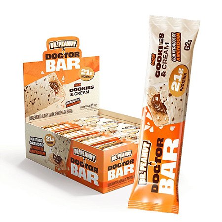 Barra de Proteína Doctor Bar (Caixa c/8un de 62g) Dr. Peanut