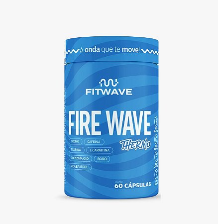 Termogênico Fire Wave Thermo (60 Caps) FitWave - Suplemento para Queima de Gordura e Energia Extra