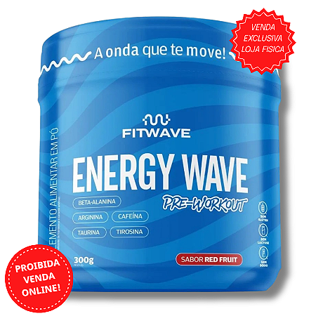 Pré-Treino Energy Wave Pré Workout (300g) FitWave - Red Fruit