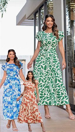 Vestido em Malha Estampado