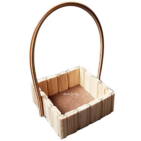 Cesta Quadrada Fechada de 13cm