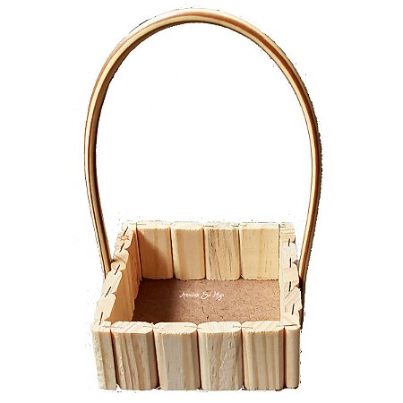 Cesta Quadrada Fechada de 18cm