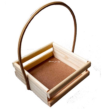 Cesta Quadrada de Travessa de 13cm