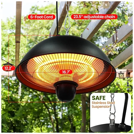 AQUECEDOR DE AMBIEXTE EXTERNO SUSPENSO IMPORTADO 1500W 110V - IMPORTADO DOS EUA