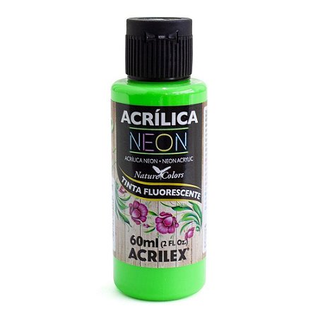 TINTA ACRILICA FOSCA NEON VERDE 60ML REF.101