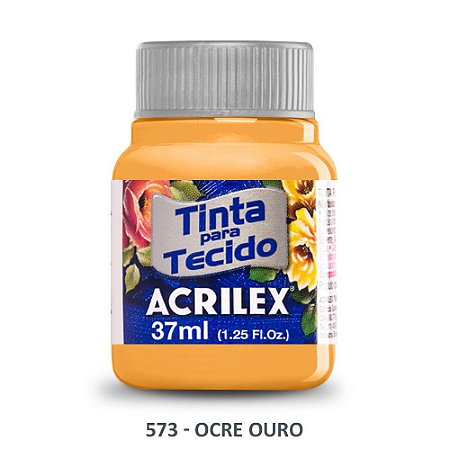 TINTA P/ TECIDO ACRILEX REF. 573 OCRE OURO