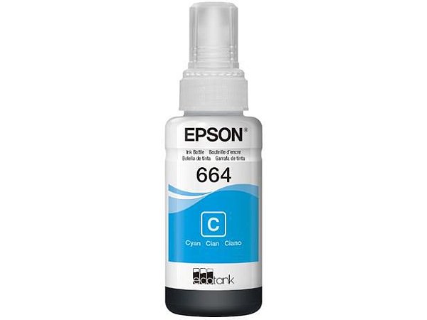 REFIL EPSON T664220 CIANO L365 70ML TANQUE DE TINTA